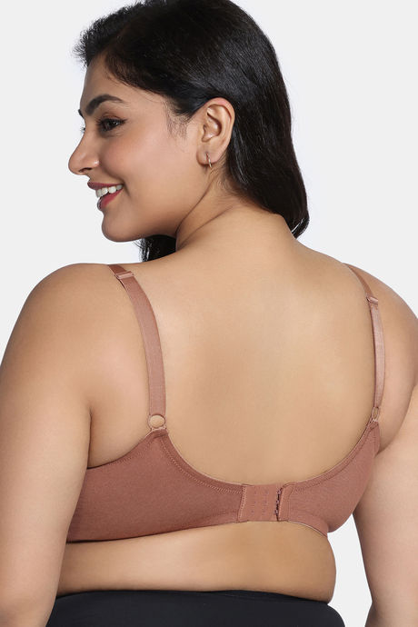 Zivame True Curv Beautilful Basics Double Layered Non Wired Full Coverage Super Support Bra - Argan Oil — image 2